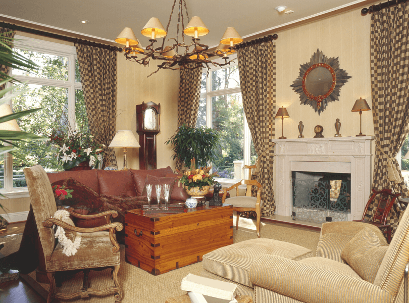 eclectic fireplace