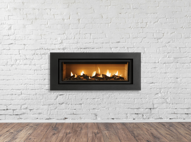 white bricked wall fireplace