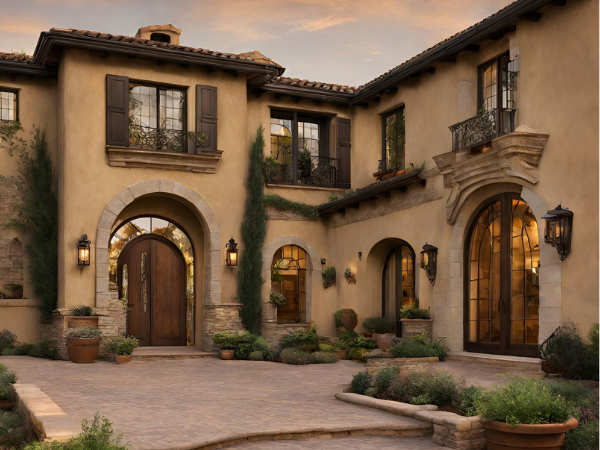 outside of tuscan styled home