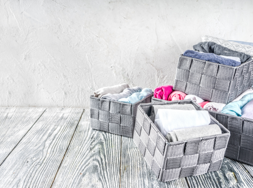 storage for bedrooms - clothes baskets