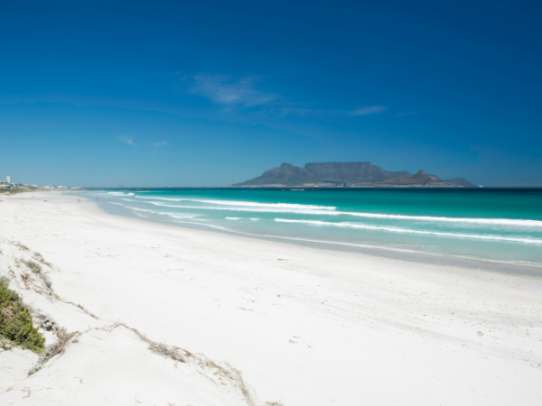view of table mountain from blouberg beach 